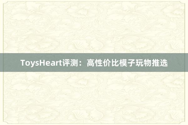 ToysHeart评测：高性价比模子玩物推选